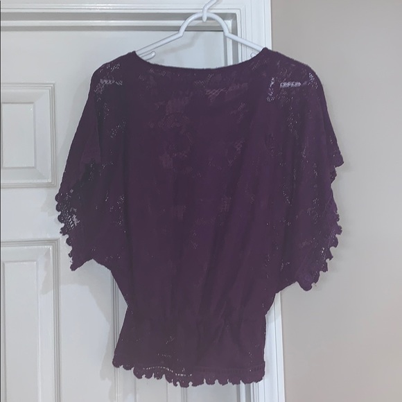 Charming Charlie lace overlay top - Picture 3 of 10